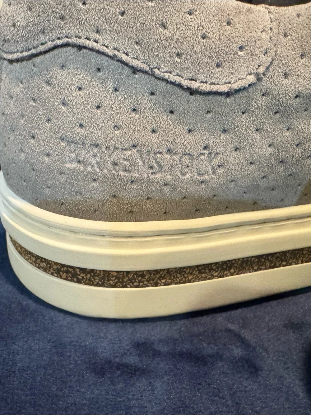 Birkenstock Bend Low Grey Suede Perforated Lace-Up Sneakers